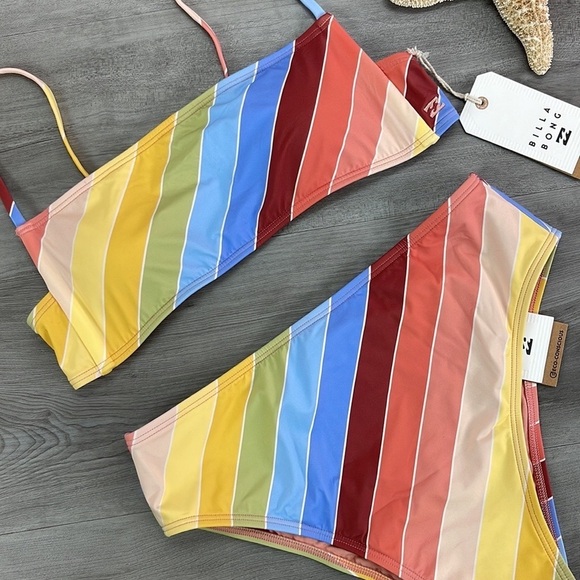 ☀️BILLABONG☀️ BRIGHTER DAZE SQUARE BRIGHTER DAZE RISE BIKINI SET - Picture 5 of 15